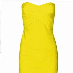 Dream it, Wear it Yellow bandage mini dress